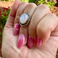Sterling Silver Moonstone Ring Size 6