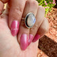 Sterling Silver Moonstone Ring Size 6