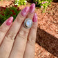 Sterling Silver Moonstone Ring Size 6