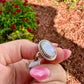 Sterling Silver Moonstone Ring Size 6