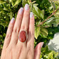 Elegant Red Jasper Sterling Silver Ring Size 8.5 - Natural Gemstone Ring for Healing, Fashion, and Gift Giving