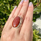 Elegant Red Jasper Sterling Silver Ring Size 8.5 - Natural Gemstone Ring for Healing, Fashion, and Gift Giving