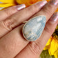 Stunning Blue Scheelite Sterling Silver Ring Size 9.75 - Natural Gemstone Ring for Healing, Fashion, and Gift Giving