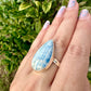 Stunning Blue Scheelite Sterling Silver Ring Size 9.75 - Natural Gemstone Ring for Healing, Fashion, and Gift Giving