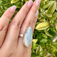 Stunning Blue Scheelite Sterling Silver Ring Size 9.75 - Natural Gemstone Ring for Healing, Fashion, and Gift Giving