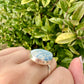 Stunning Blue Scheelite Sterling Silver Ring Size 9.75 - Natural Gemstone Ring for Healing, Fashion, and Gift Giving