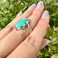 Stunning Amazonite Ring in Sterling Silver, Size 8.25 - Elegant Handcrafted Gemstone Jewelry, Perfect Gift for Special Occasions