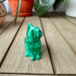 Beautiful Malachite Cat Carving - Natural Healing Crystal Sculpture for Home Decor, Collectors, and Gift Giving