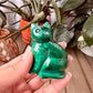 Beautiful Malachite Cat Carving - Natural Healing Crystal Sculpture for Home Decor, Collectors, and Gift Giving