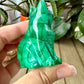 Beautiful Malachite Cat Carving - Natural Healing Crystal Sculpture for Home Decor, Collectors, and Gift Giving