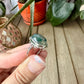 Elegant Adjustable Moss Agate Sterling Silver Ring - Natural Gemstone Ring for Healing, Fashion, and Gift Giving