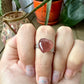 Charming Strawberry Quartz - Adjustable Ring - Natural Gemstone Ring for Healing, Fashion, and Gift Giving