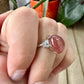 Charming Strawberry Quartz - Adjustable Ring - Natural Gemstone Ring for Healing, Fashion, and Gift Giving