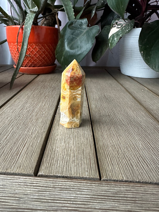 Stunning Crazy Lace Agate Tower - Natural Healing Crystal for Home Decor, Meditation, and Energy Work