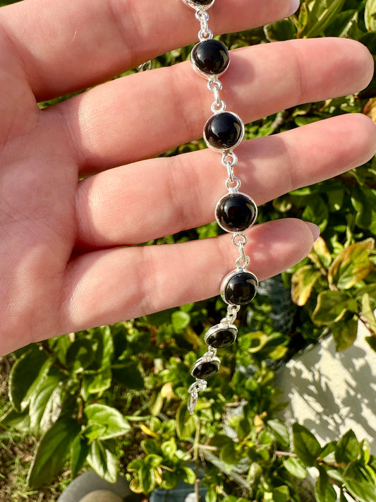 Black Onyx Sterling Silver Bracelet
