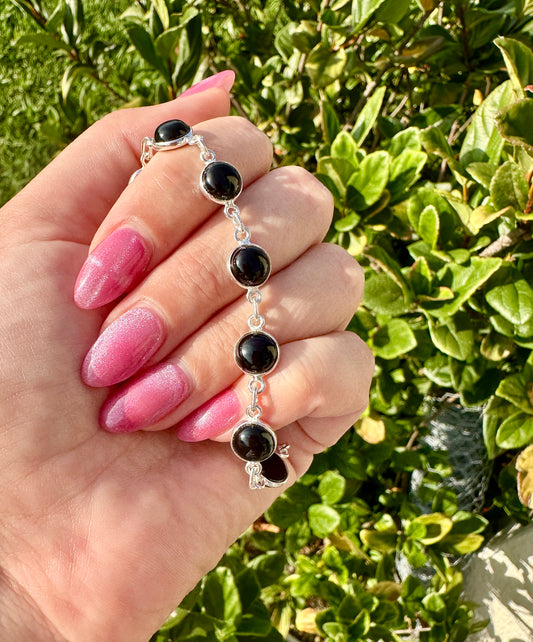 Black Onyx Sterling Silver Bracelet