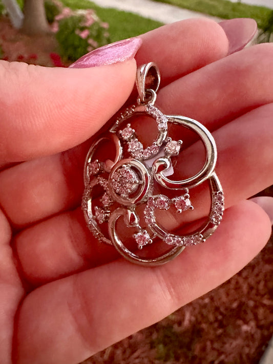 White Topaz Sterling Silver Pendant
