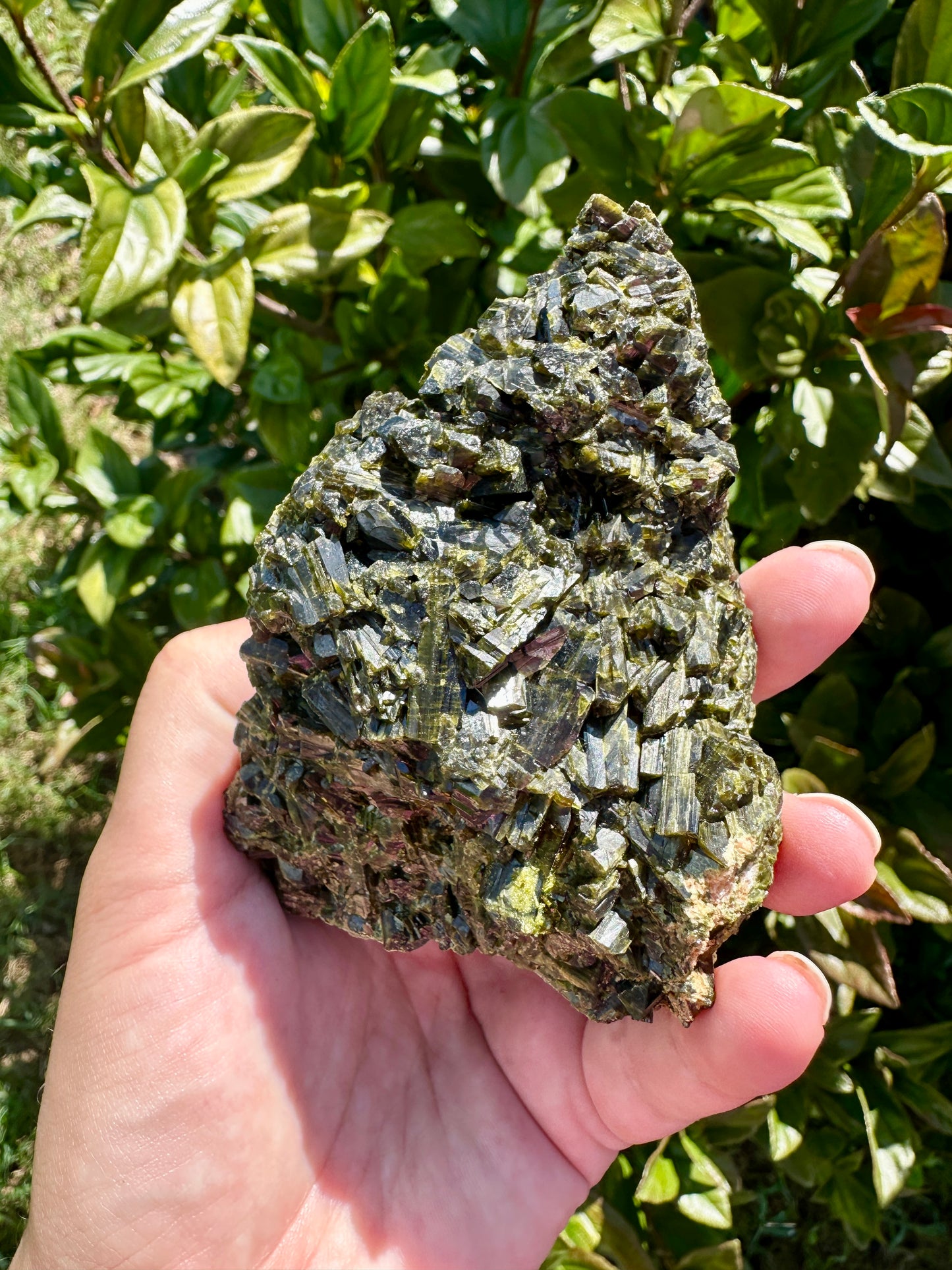 Rare Epidote Specimen from Namibia - Natural Healing Crystal for Collectors, Home Decor, and Energy Work