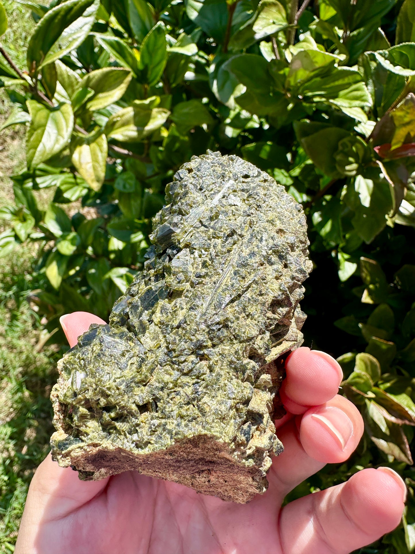 Rare Epidote Specimen from Namibia - Natural Healing Crystal for Collectors, Home Decor, and Energy Work