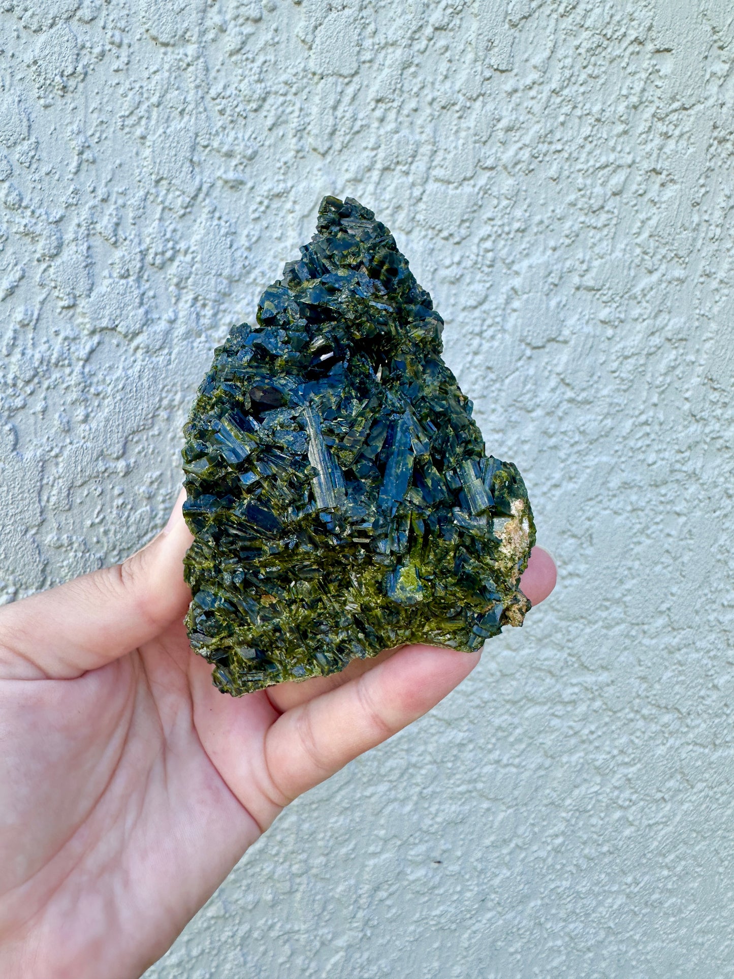 Rare Epidote Specimen from Namibia - Natural Healing Crystal for Collectors, Home Decor, and Energy Work