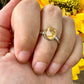 Stunning Adjustable Stainless Steel Citrine Ring - Natural Gemstone Ring for Healing, Fashion, and Gift Giving