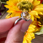 Stunning Adjustable Stainless Steel Citrine Ring - Natural Gemstone Ring for Healing, Fashion, and Gift Giving