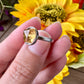 Stunning Adjustable Stainless Steel Citrine Ring - Natural Gemstone Ring for Healing, Fashion, and Gift Giving