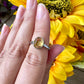 Stunning Adjustable Stainless Steel Citrine Ring - Natural Gemstone Ring for Healing, Fashion, and Gift Giving