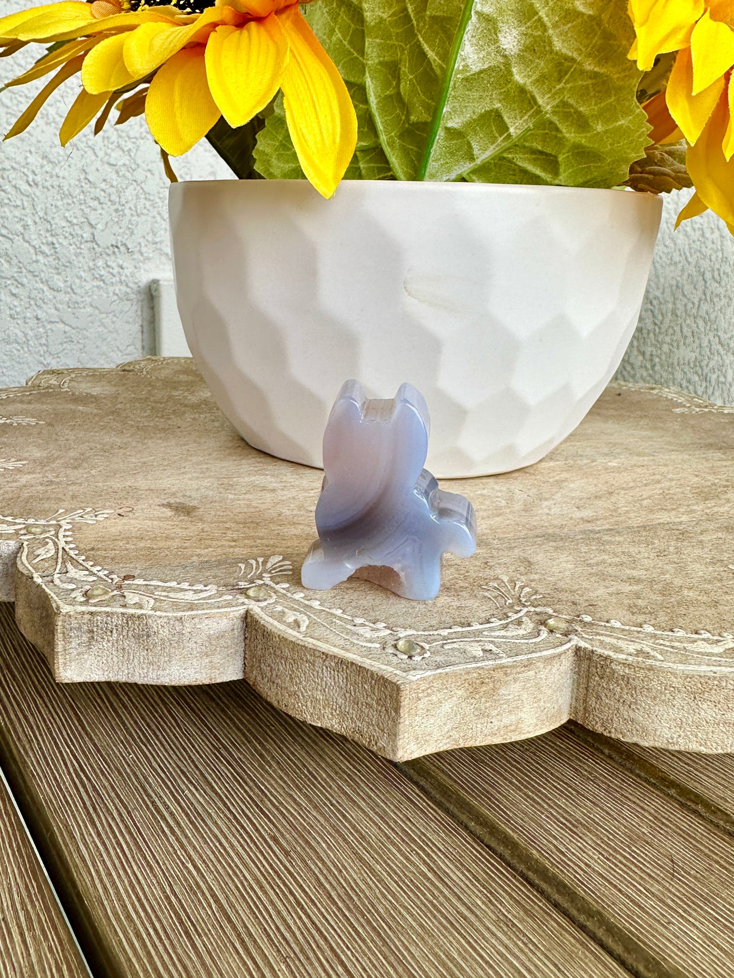 Agate Druzy Cat Carving: Unique Handcrafted Gemstone Decor, Sparkling Natural Beauty for Cat Lovers & Crystal Collectors