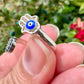 Elegant Adjustable Hamsa and Evil Eye Ring - Symbolic Jewelry for Protection, Fashion, and Gift Giving