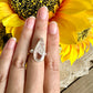 Clear Quartz Sterling Silver Ring – Size 8.25 – Elegant Gemstone Jewelry for Women