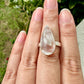 Clear Quartz Sterling Silver Ring – Size 8.25 – Elegant Gemstone Jewelry for Women