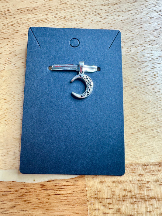 Crescent Moon -  Sterling Silver Pendant