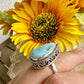 Elegant Larimar Sterling Silver Ring Size 8.25 - Natural Gemstone Ring for Healing, Fashion, and Gift Giving