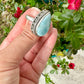 Elegant Larimar Sterling Silver Ring Size 8.25 - Natural Gemstone Ring for Healing, Fashion, and Gift Giving