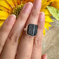 Black Tourmaline Sterling Silver Ring Size 7.5 - Elegant Handcrafted Gemstone Jewelry for Everyday Elegance and Protection