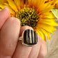 Black Tourmaline Sterling Silver Ring Size 7.5 - Elegant Handcrafted Gemstone Jewelry for Everyday Elegance and Protection