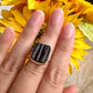 Black Tourmaline Sterling Silver Ring Size 7.5 - Elegant Handcrafted Gemstone Jewelry for Everyday Elegance and Protection