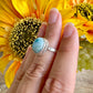 Elegant Larimar Sterling Silver Ring Size 6.25 - Natural Gemstone Ring for Healing, Fashion, and Gift Giving