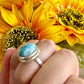 Elegant Larimar Sterling Silver Ring Size 6.25 - Natural Gemstone Ring for Healing, Fashion, and Gift Giving