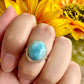 Elegant Larimar Sterling Silver Ring Size 6.25 - Natural Gemstone Ring for Healing, Fashion, and Gift Giving