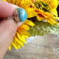 Elegant Larimar Sterling Silver Ring Size 6.25 - Natural Gemstone Ring for Healing, Fashion, and Gift Giving