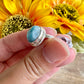 Elegant Larimar Sterling Silver Ring Size 6.25 - Natural Gemstone Ring for Healing, Fashion, and Gift Giving