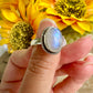 Sterling Silver Moonstone Ring Size 9.25, Captivating Handcrafted Gemstone Jewelry, Mystical Lunar Inspired Accessory, Unique Gift Idea