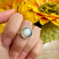 Elegant Grey Moonstone Ring in Sterling Silver, Size 8.25 – Handcrafted Jewelry, Unique Gift for Her, Natural Gemstone, Minimalist Ring