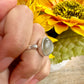 Elegant Grey Moonstone Ring in Sterling Silver, Size 8.25 – Handcrafted Jewelry, Unique Gift for Her, Natural Gemstone, Minimalist Ring