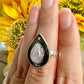 Sterling Silver Moonstone Ring Size 7.75, Captivating Handcrafted Gemstone Jewelry, Mystical Lunar Inspired Accessory, Unique Gift Idea