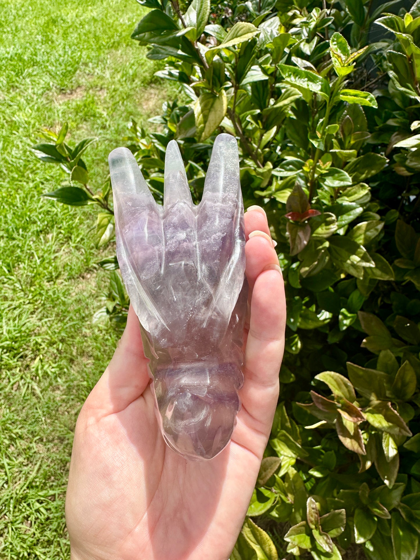 Fluorite Dragon Head – Unique Crystal Sculpture, Healing Stone, Home Decor, Feng Shui, Gift for Crystal Collectors