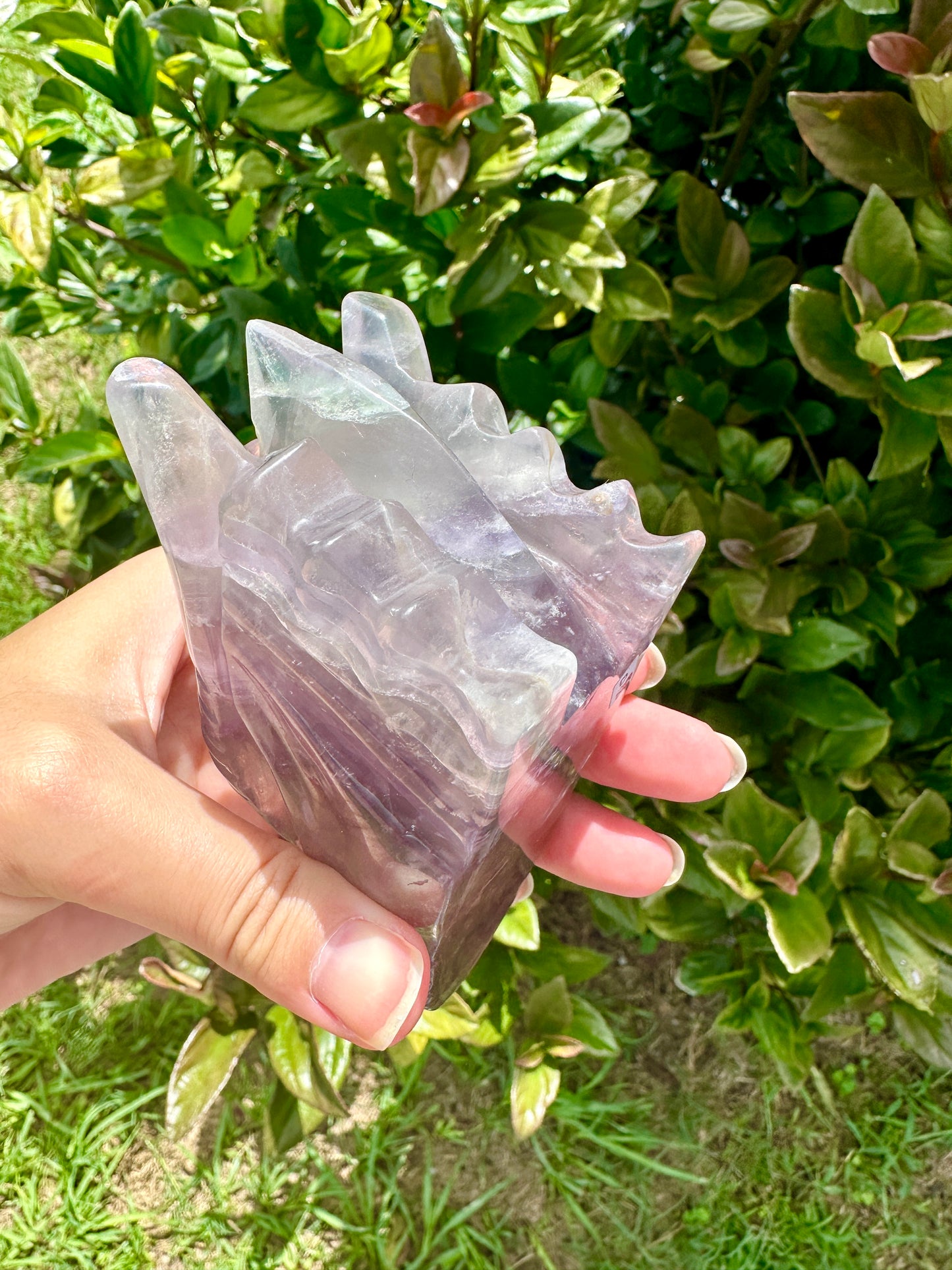 Fluorite Dragon Head – Unique Crystal Sculpture, Healing Stone, Home Decor, Feng Shui, Gift for Crystal Collectors