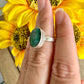 Elegant Emerald Sterling Silver Ring Size 6.5 - Natural Gemstone Ring for Healing, Fashion, and Gift Giving